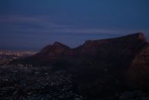 Table Mountain becomes a silhouette.